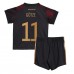 Tyskland Mario Gotze #11 Barnkläder Borta matchtröja till baby VM 2022 Kortärmad (+ Korta byxor) Billigt